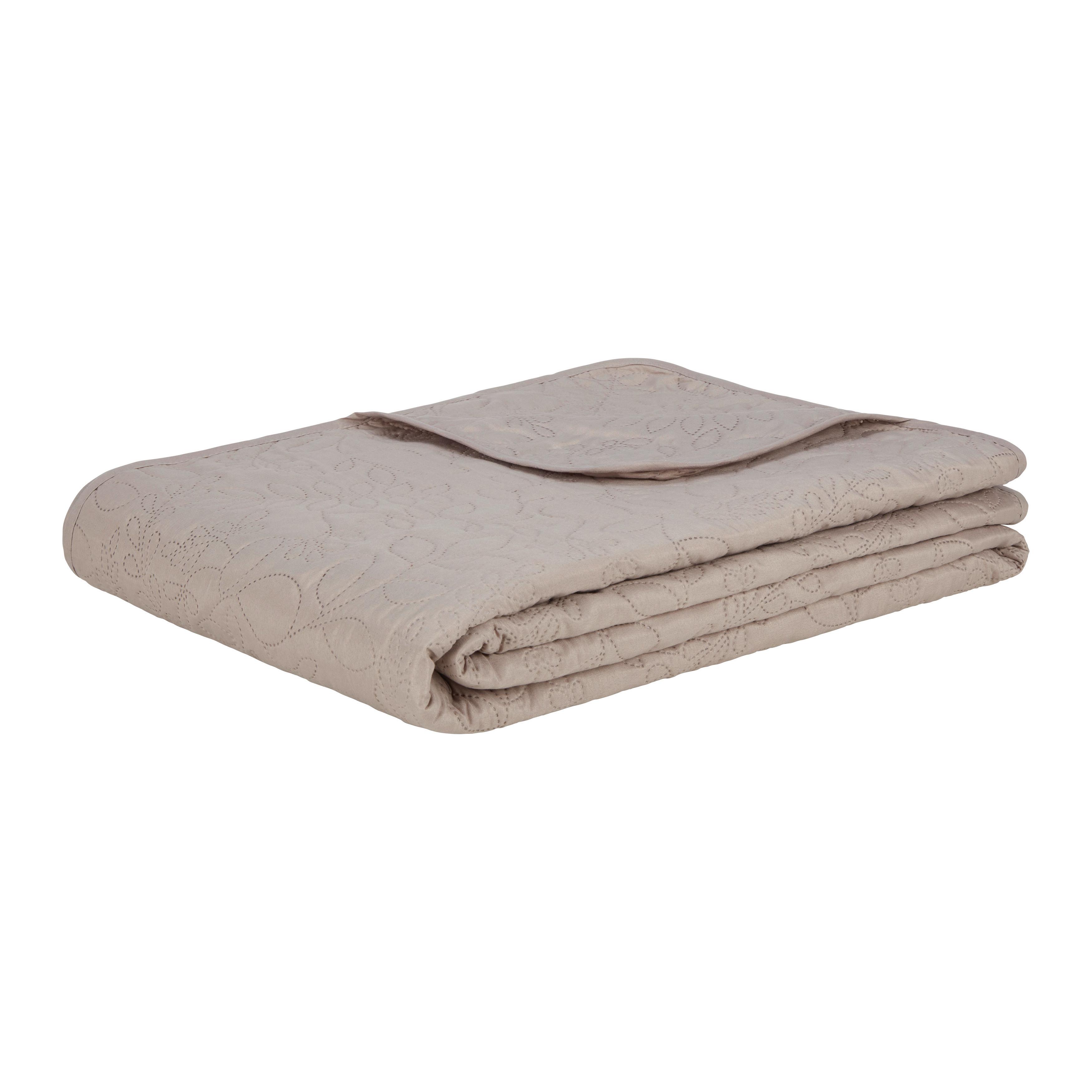 Denní deka Grace, 220/240cm, šedohnědá - šedavě hnědá, textil (220/240cm) - Modern Living