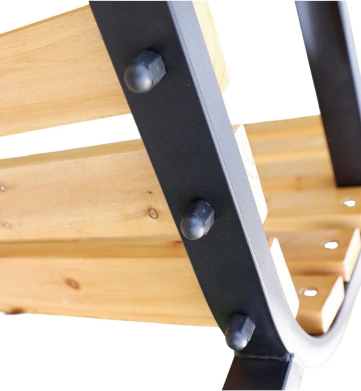 Gartenbank Ph-Tan-Gb-Osaka-Brown - Tannenholzfarben, Basics, Naturmaterialien/Metall (122/60/83cm)