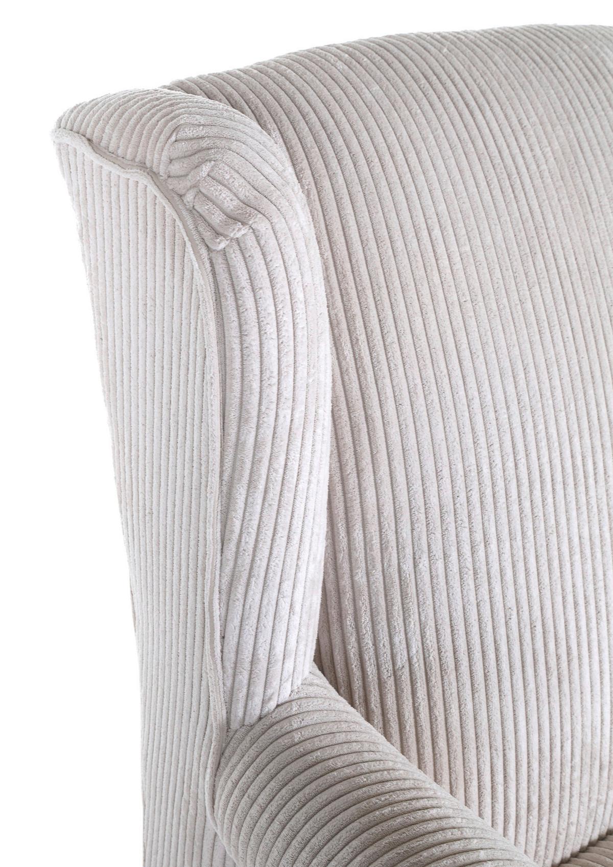 Kreslo - ušiak VIOLA, béžový menčester - čierna/béžová, drevo/textil (82/95/85cm) - Mömax