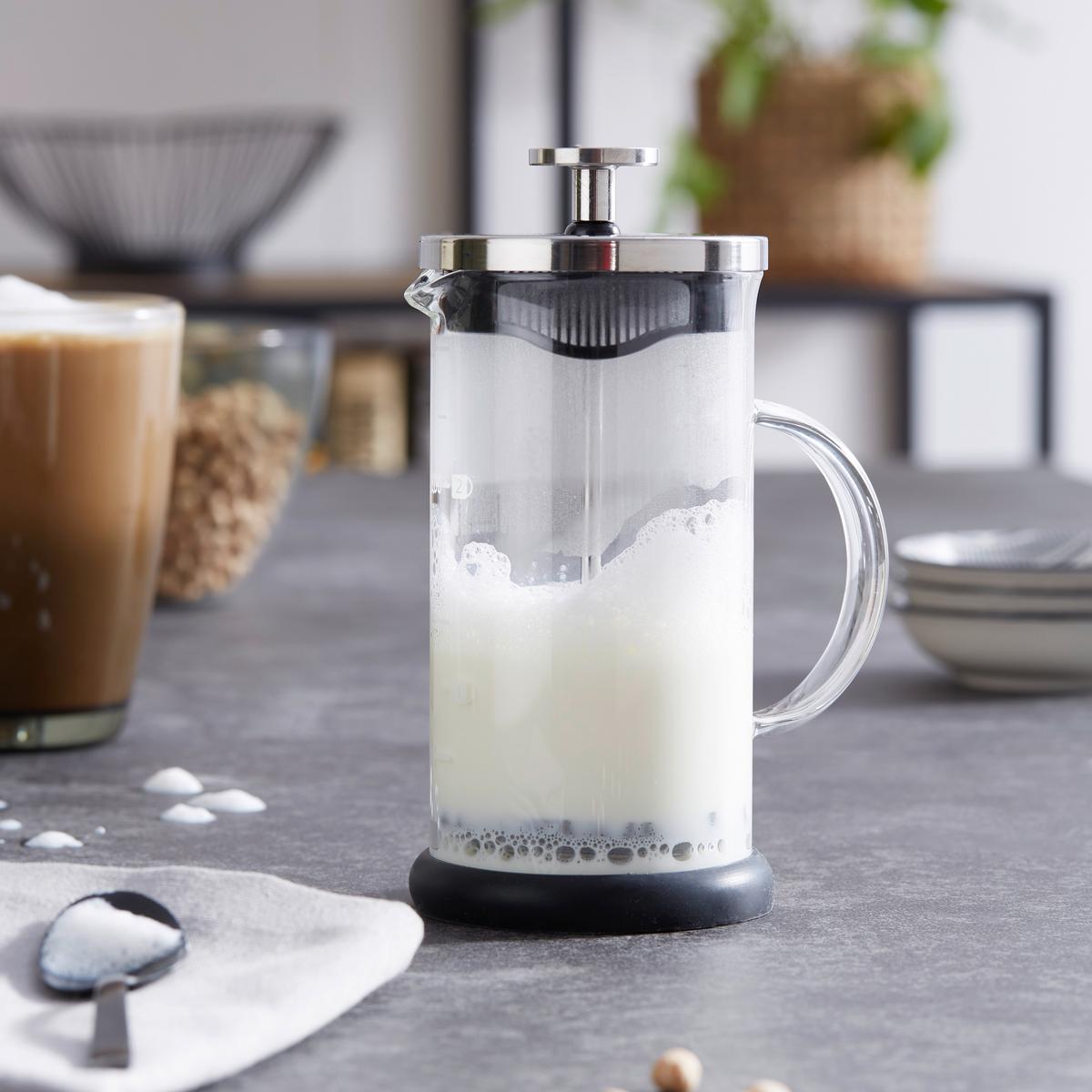 French Press Atilla, ca. 350 ml - Klar/Edelstahlfarben, MODERN, Glas/Kunststoff (11/7,5/16cm) - Luca Bessoni