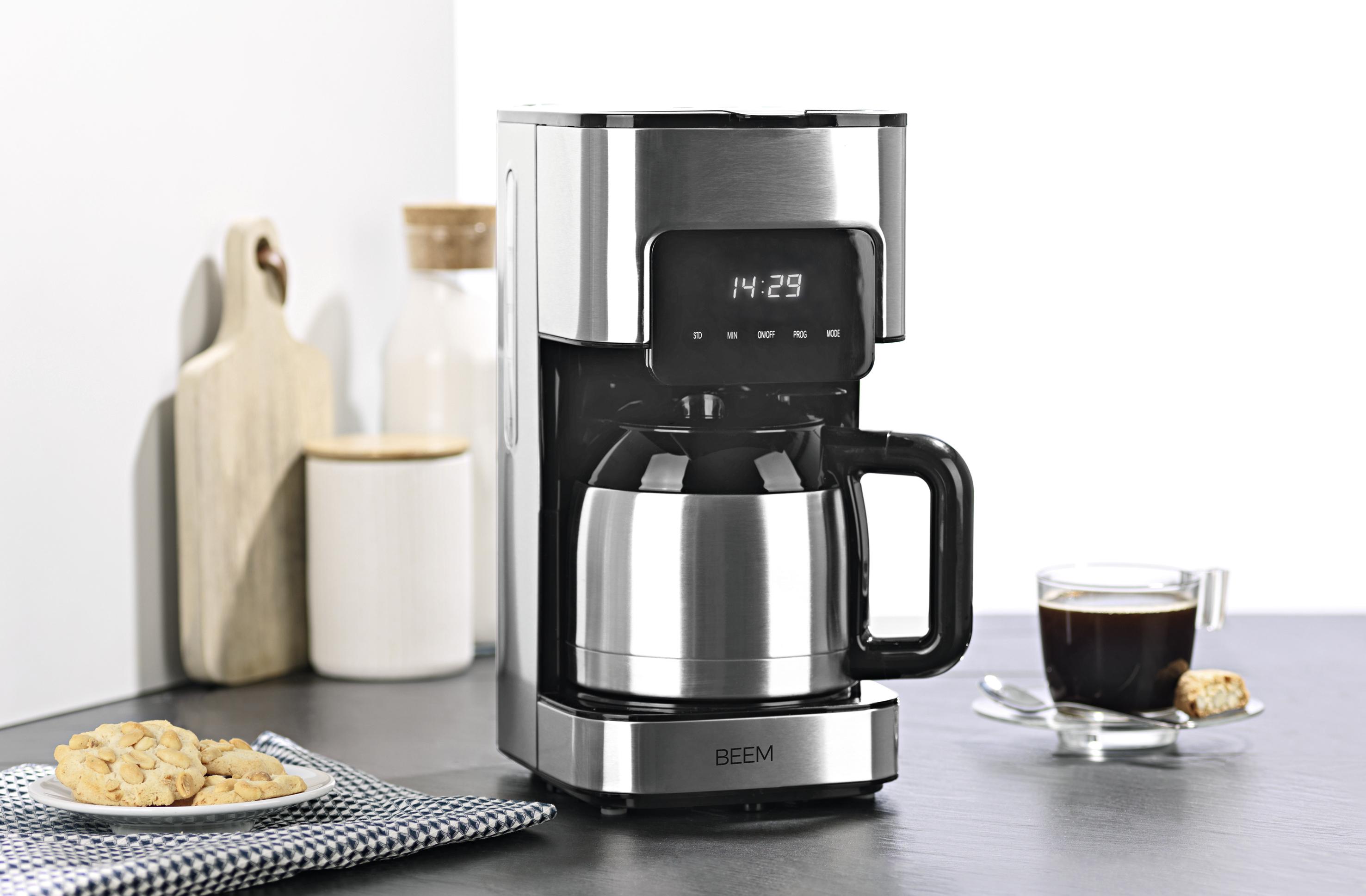 Kaffeemaschine Beem Fresh Aroma Touch mit Thermoskanne - Silberfarben/Schwarz, Basics, Kunststoff/Metall (19/35/26cm) - Beem