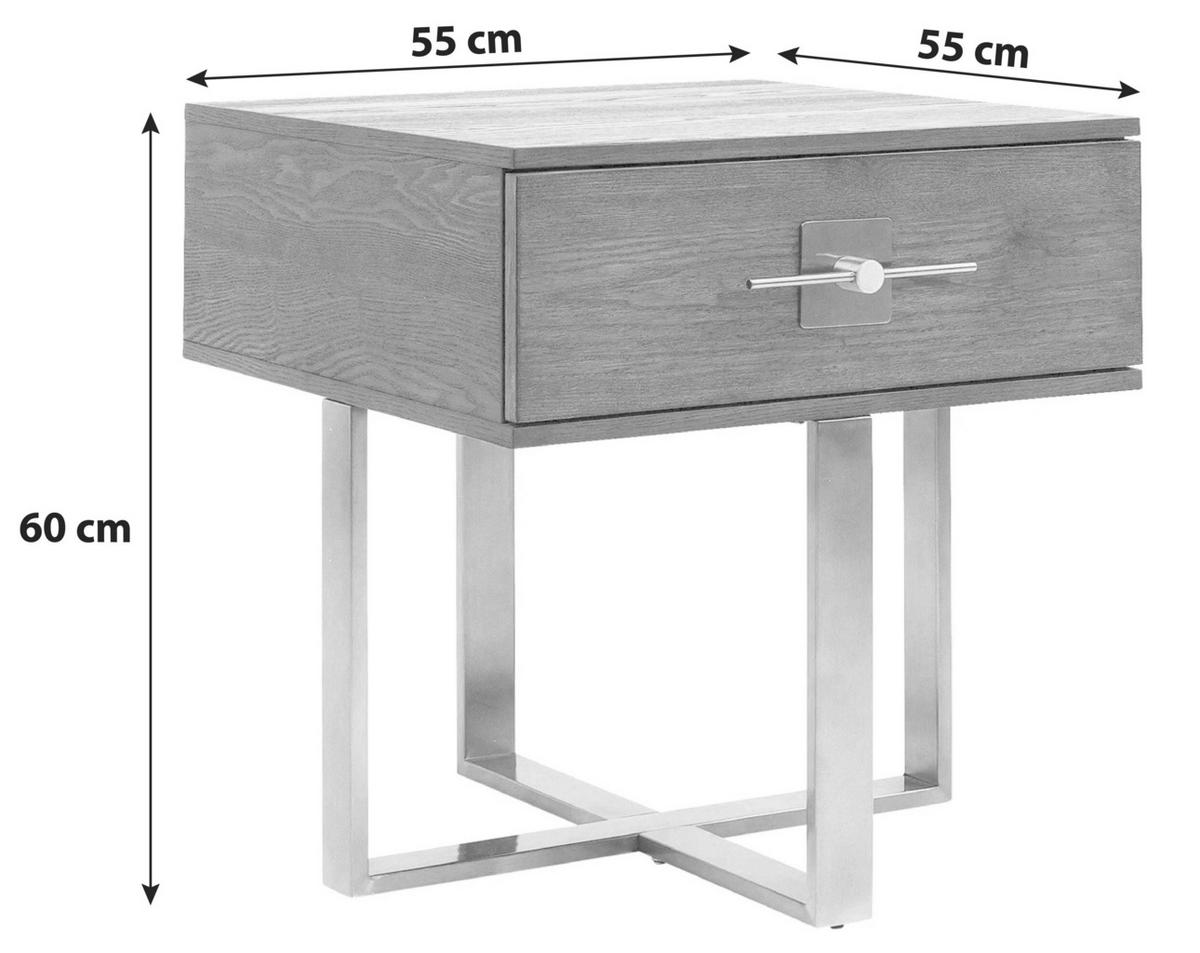 Kommode 55 Cm Osaka, Braun/messingfarben - Messingfarben/Braun, Trend, Holzwerkstoff/Metall (55/60/55cm) - Kare-Design