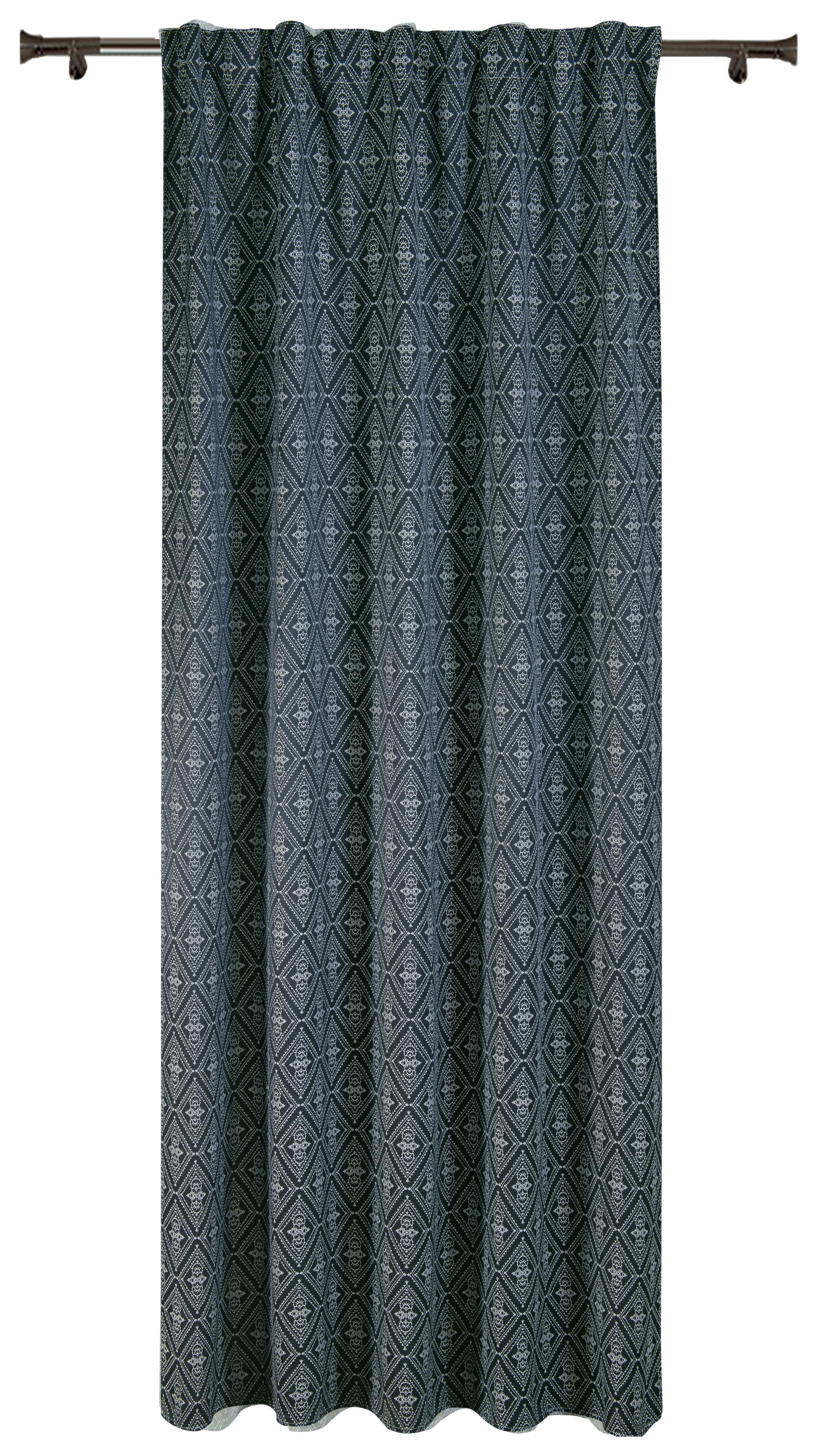 Készfüggöny Adriane - Antracit/Fekete, modern, Textil (135/245cm) - Luca Bessoni