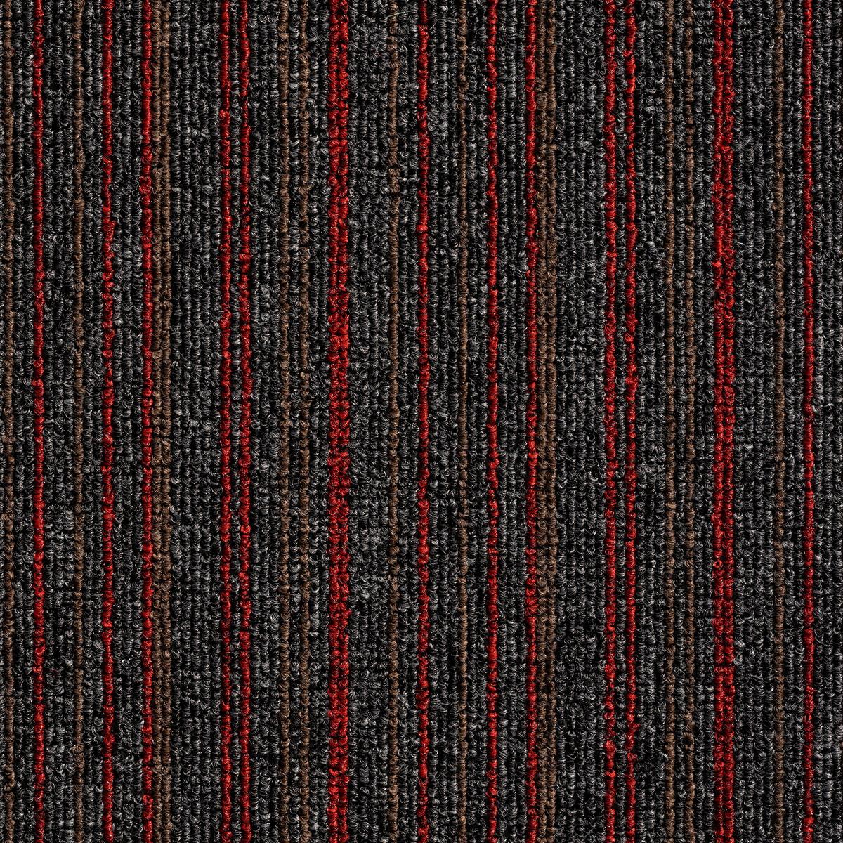 Teppichfliese Grau/rot Astra 50x50 Cm Florhöhe 3 Mm - Rot/Grau, Basics, Textil (50/50cm)