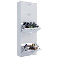 Botník Sipos XL š: 59 cm bílý - bílá/barvy nerez oceli, Konvenční, kompozitní dřevo/plast (59/170/22cm) - MID.YOU