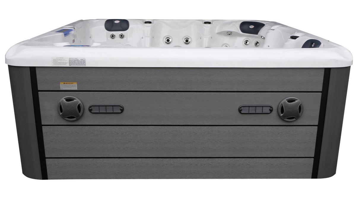 Whirlpool Lucca Grauweiß B: 220 Cm - Grauweiß, KONVENTIONELL, Kunststoff (220/220/95cm) - Sanotechnik