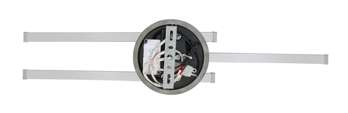 STROPNÉ LED SVIETIDLO ROLLIM - biela/niklová, Konventionell, kov/plast (14/54,5/6,5cm) - Mömax