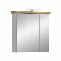 Spiegelschrank Verona Lärchefarben B: 69cm - Lärchefarben, Trend, Glas/Holzwerkstoff (69/71/21cm) - MID.YOU