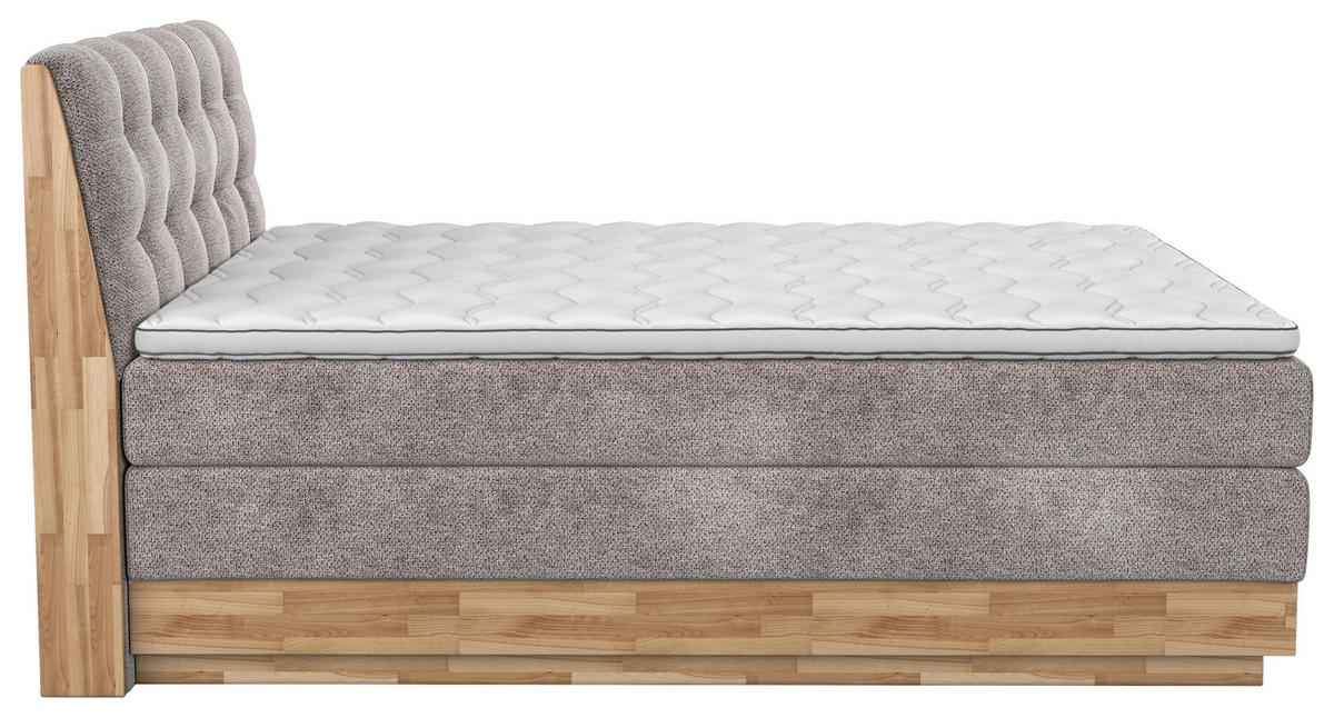 Boxspringbett Boxspring Bed Melissa - Beige/Schwarz, Natur, Textil (200/200cm)