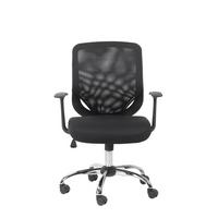 DREHSTUHL Atlanta Schwarz B: 52 cm - Chromfarben/Schwarz, Design, Kunststoff/Metall (52/100/65cm) - MID.YOU