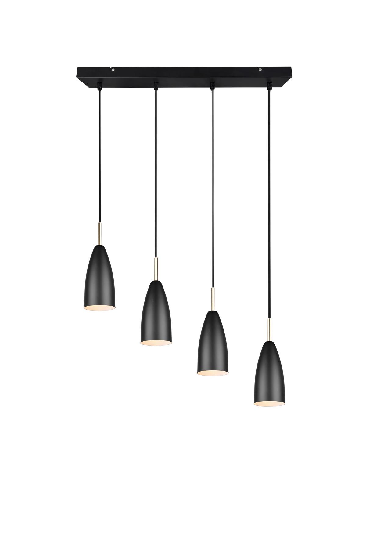 Pendelleuchte, Schwarz 4flg. R30694032 Farin - Schwarz, Basics, Metall (58/150/9cm)