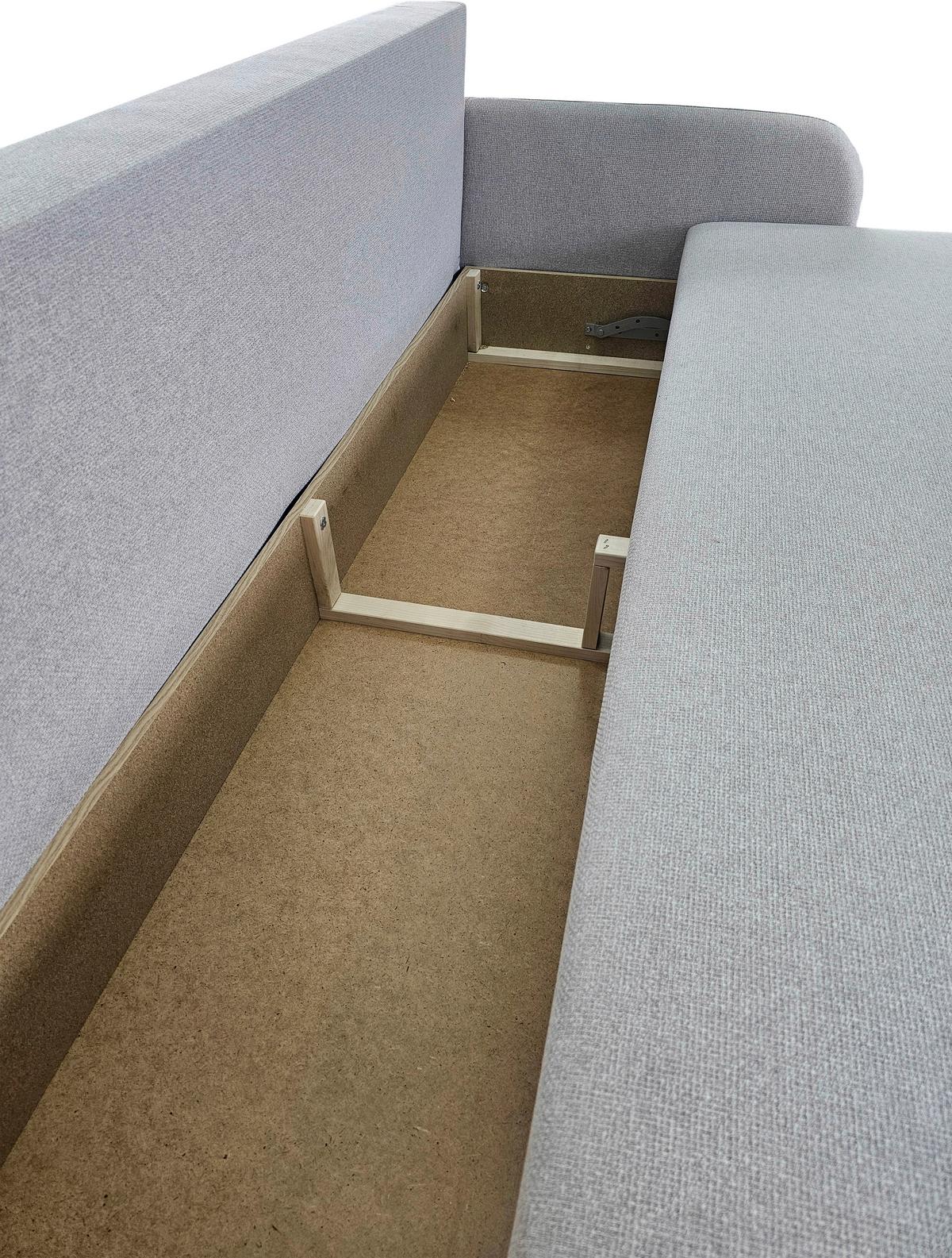 2-sitzer-sofa Mit Schlaffunktion Vero B: 206 Cm - Hellgrau/Schwarz, Design, Textil (206/88/93cm) - MID.YOU