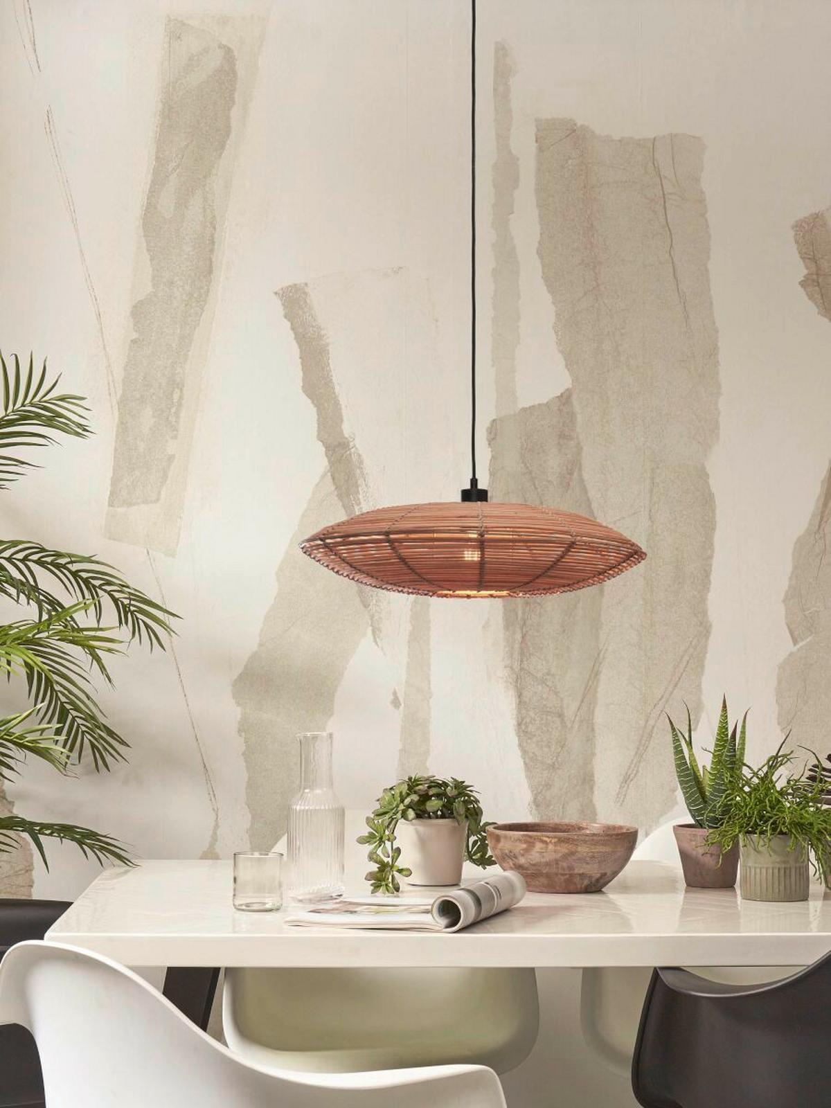 Hängeleuchte Tanami/H/5514/N - Naturfarben, Trend, Holz (55/55/14cm) - Good & Mojo