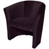 Cocktailsessel Jazz B: 75 cm Aubergine - Aubergine/Schwarz, Design, Textil (75/76/65cm) - MID.YOU