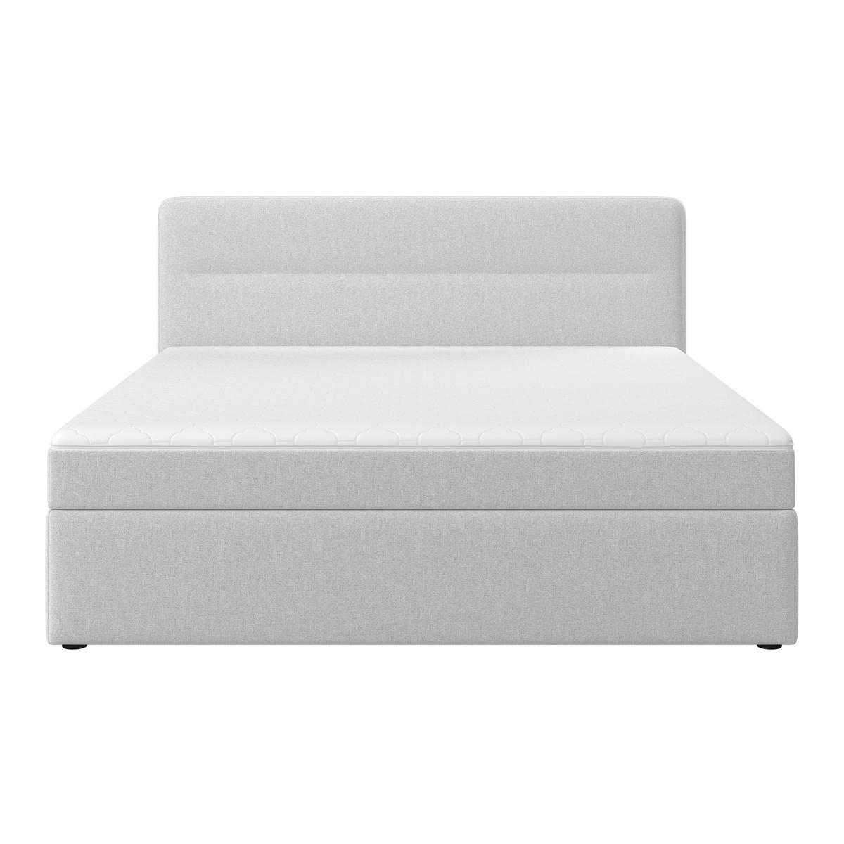 Boxspringová postel MARCO 180x200, světle šedá - černá/světle šedá, Moderní, dřevo/textil (180/200cm) - Bessagi