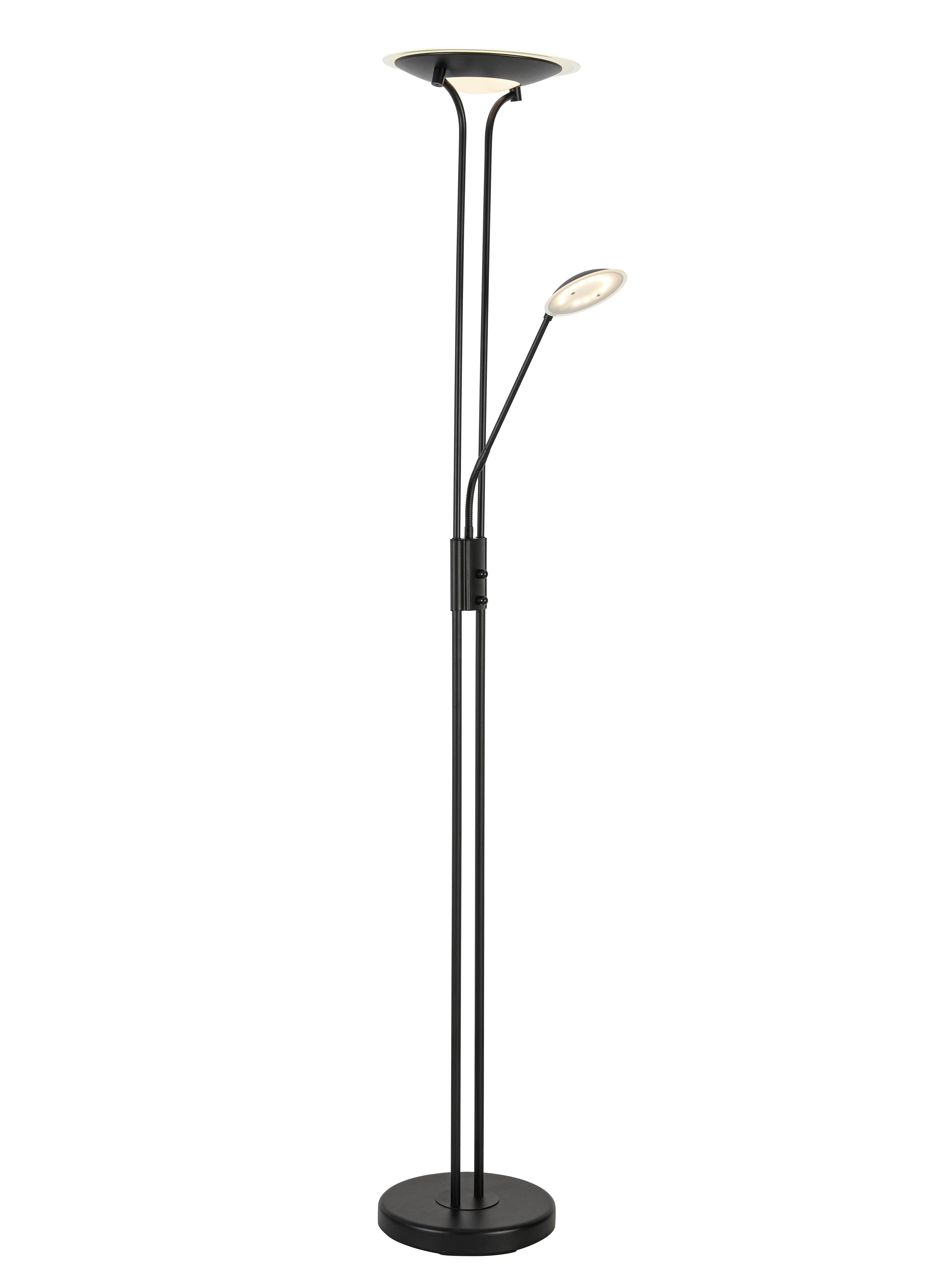 Stojací Led Svítidlo Jirt, V: 180cm - černá, Moderní, kov/plast (30/180cm) - Modern Living