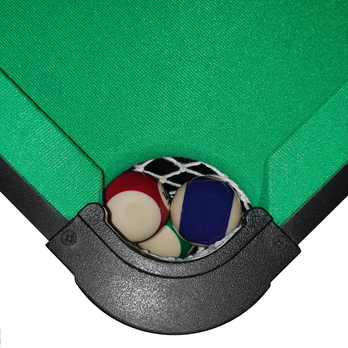 Billardtisch Hustle L: 152 Cm Grün/schwarz Abgerundete Ecken - Schwarz/Grün, MODERN, Holz (152/79/76cm) - Ambia Garden