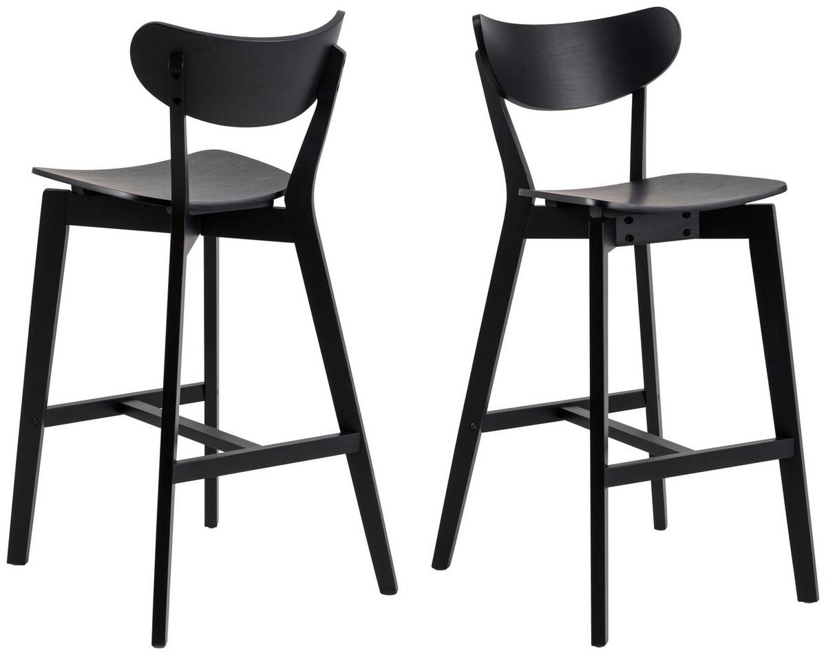 Barová stolička Roxby čierna dyha - svetlohnedá/čierna, Trend, kov/drevo (45/109/45cm) - MID.YOU