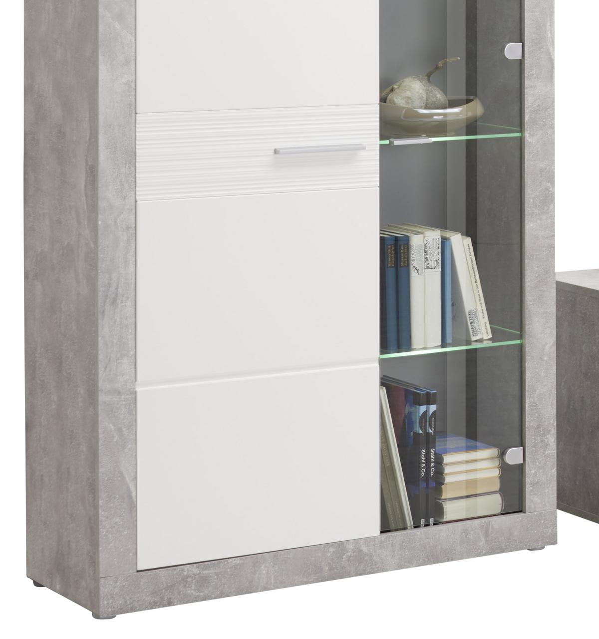 Odporúčaná kombinácia MALTA - BETON 5 - sivá/biela, Modern, kompozitné drevo/plast (320/197/42cm)
