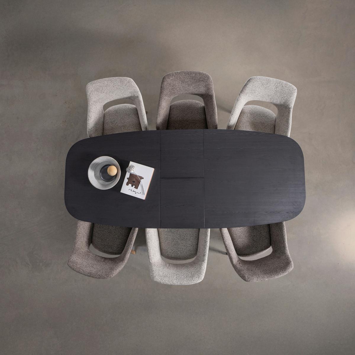 ESSTISCH Arros Schwarz L: 180-220cm - Schwarz, MODERN, Holzwerkstoff (180-220/90/75cm) - Livetastic