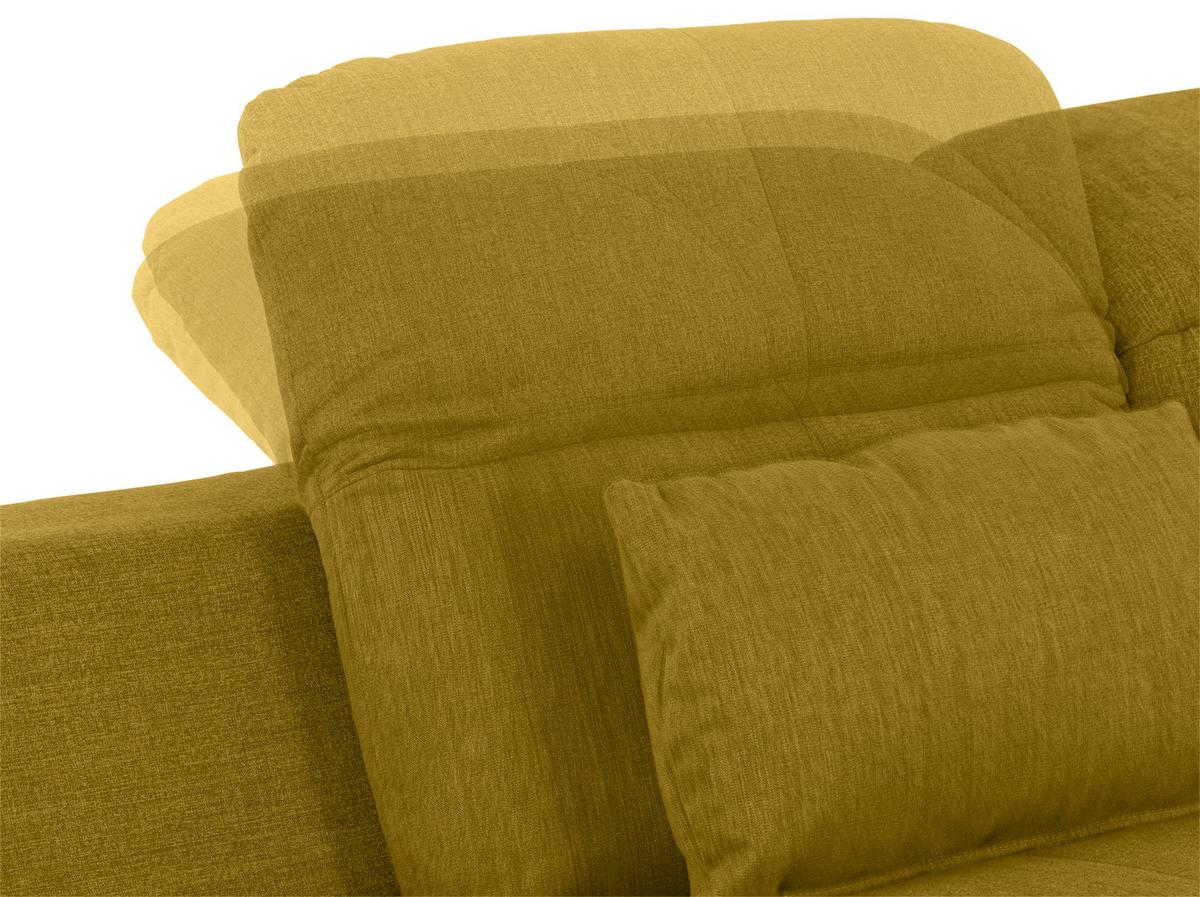 Wohnlandschaft Multi - Chromfarben/Senfgelb, MODERN, Textil (228/345/184cm) - Luca Bessoni