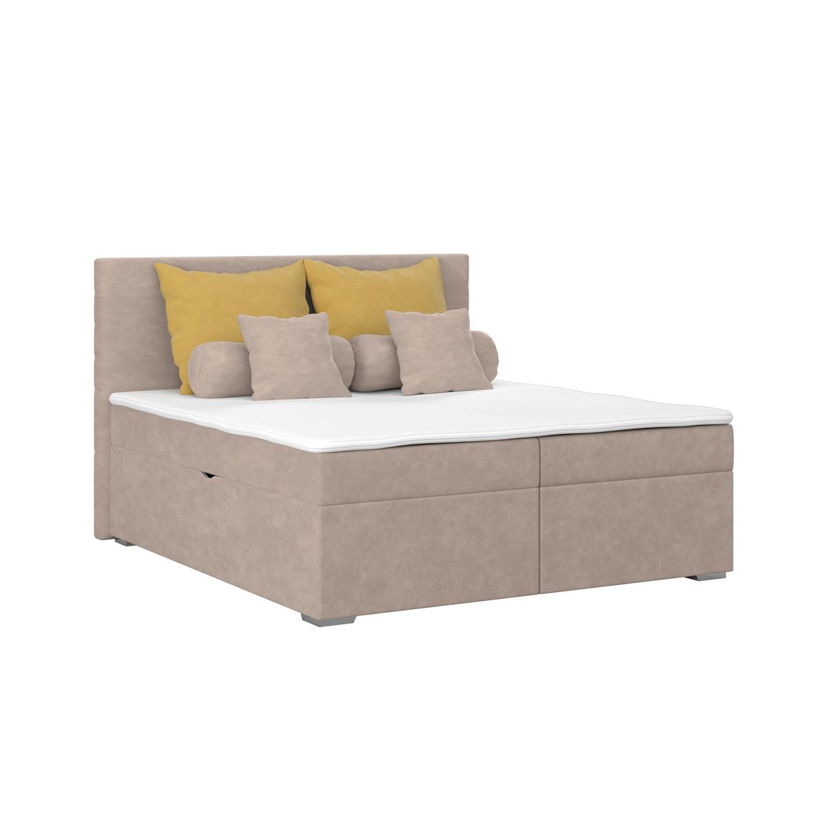 Kárpitozott Ágy Adria 160/200cm - cappuccino, Konventionell, textil/fa (160/200cm)