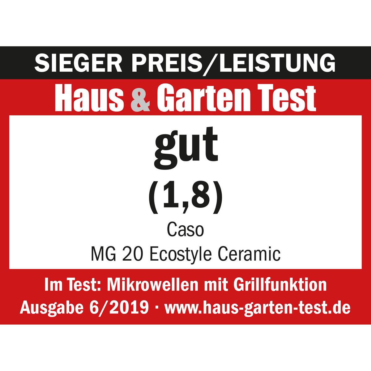 Mikrowelle 3316 - Silberfarben/Schwarz, Basics (46,5/27,5/40cm) - CASO Design