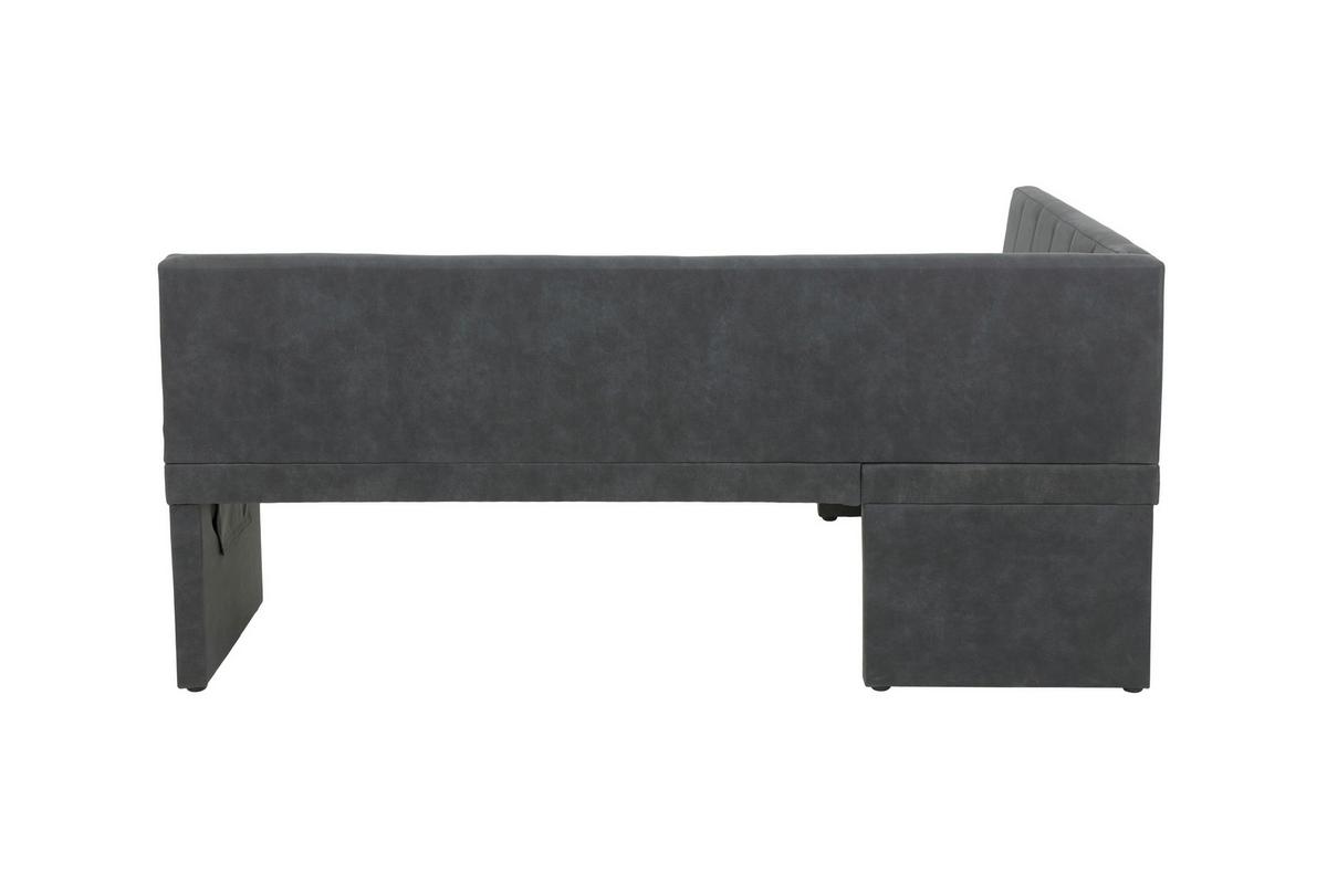 Eckbank Melanie Reb - Anthrazit, MODERN, Holz/Textil (200/90cm) - MID.YOU