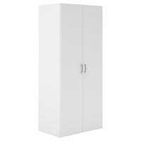 Drehtürenschrank 77,6cm Space, Weiß - Weiß, Basics, Holzwerkstoff (77,6/175,4/49,5cm) - P & B