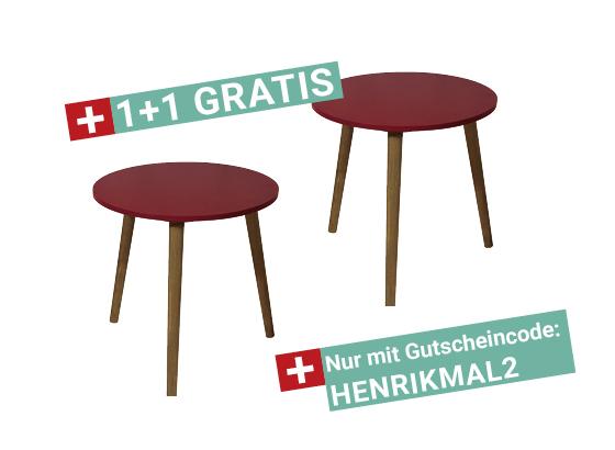 Beistelltisch Henrik Rot - Rot/Naturfarben, MODERN, Holz/Holzwerkstoff (40/39cm) Beistelltisch Henrik Rot - Rot/Naturfarben, MODERN, Holz/Holzwerkstoff (40/39cm)