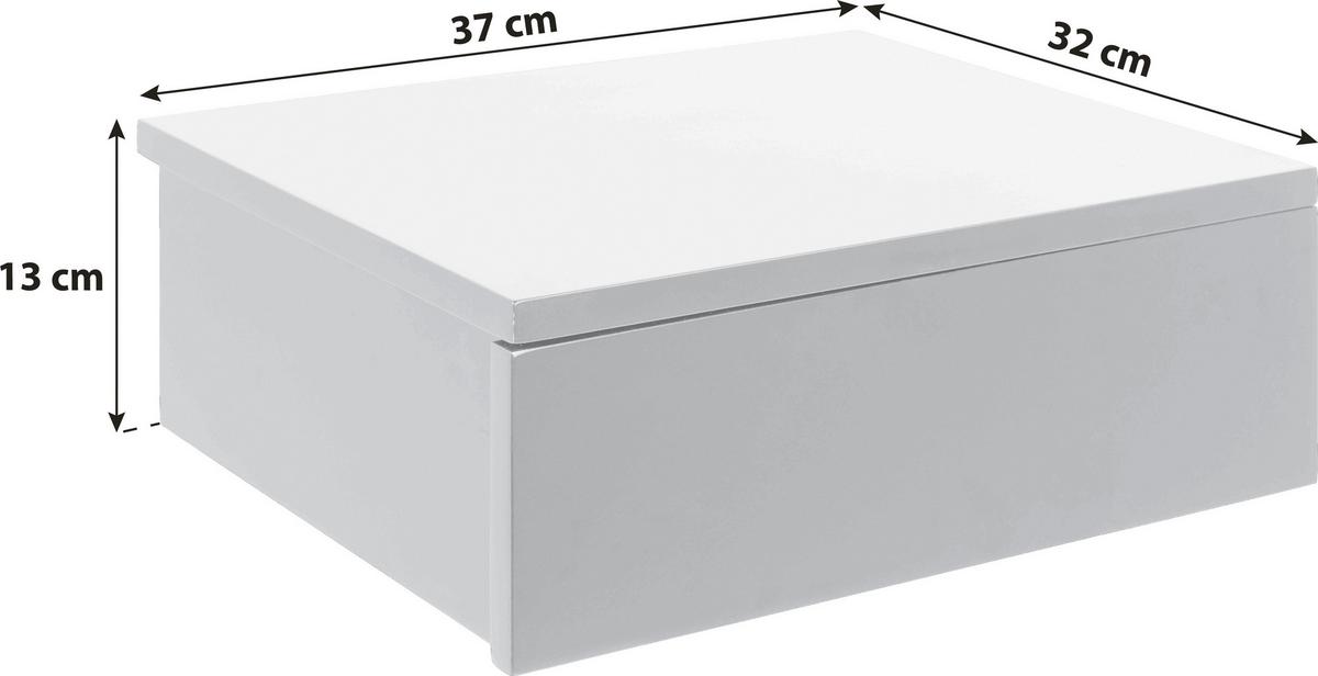 Éjjeliszekrény Avignon 37/13cm - fekete, Modern, faalapú anyag (37/13/32cm) - MID.YOU