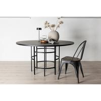 Esstisch Copenhagen - Schwarz, Design, Holzwerkstoff/Metall (140/140/74cm) - Livetastic