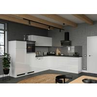 Eckküche Monza Mit Geräten 300x240 Cm Weiß/grau - Weiß Hochglanz/Weiß, LIFESTYLE, Holzwerkstoff (300/240cm) - Held
