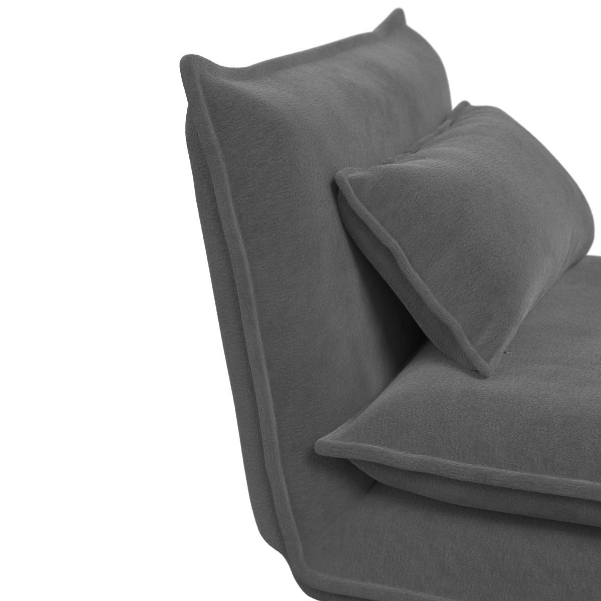 Rozkladacie kreslo BELLA, tmavosivá, max. 120 kg - prírodná farba/tmavosivá, Modern, kov/drevo (85/76/84cm) - Bessagi Home