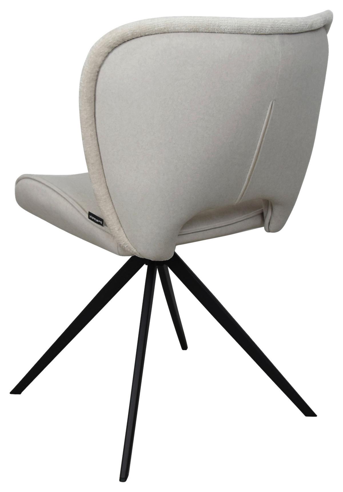 Esszimmerstuhl Dale Beige Echtholz Beine - Beige, MODERN, Holz/Textil (49,5/82,5/60cm) - Livetastic