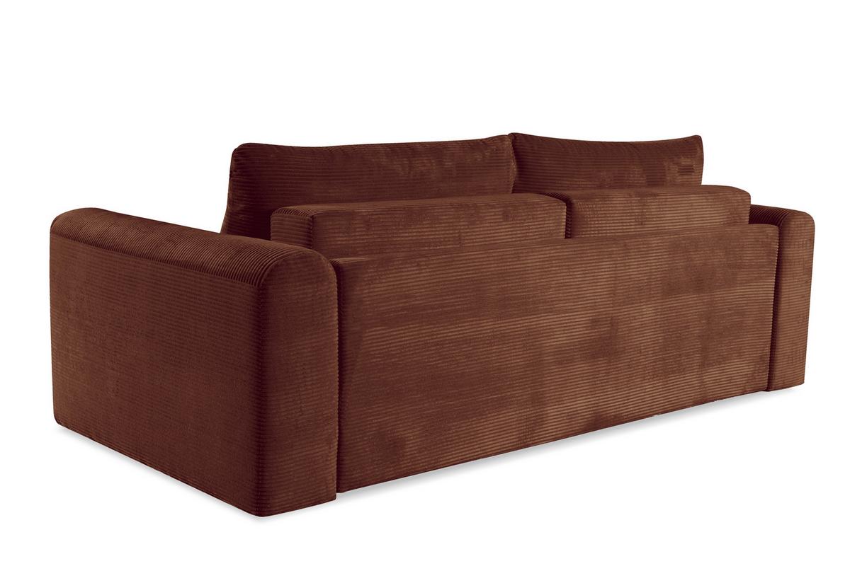 Schlafsofa Norman Rostfarben B: 252cm - Rostfarben/Schwarz, Design, Textil (252/93/167cm) - Livetastic
