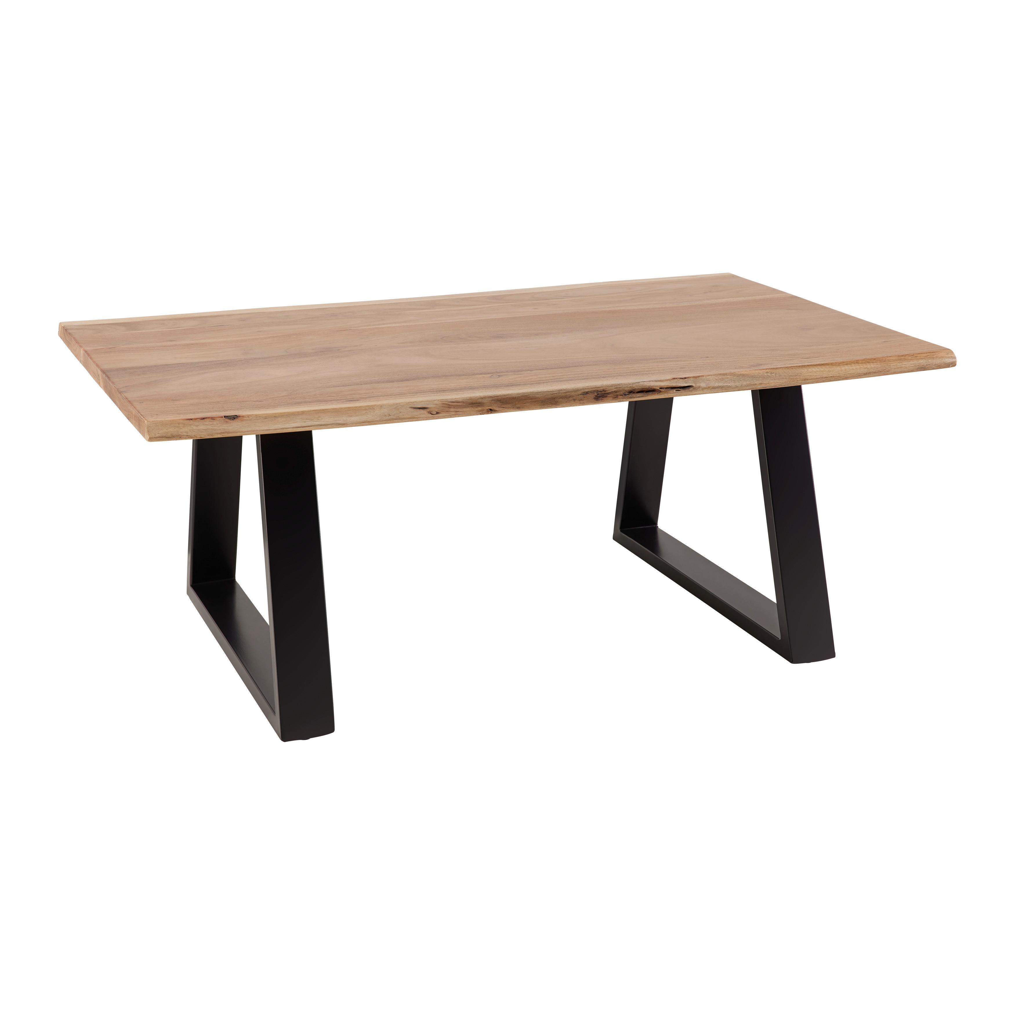 Konferenční stůl Nando akázie - černá/barvy akácie, Moderní, kov/dřevo (120/70/47cm) - Bessagi Home