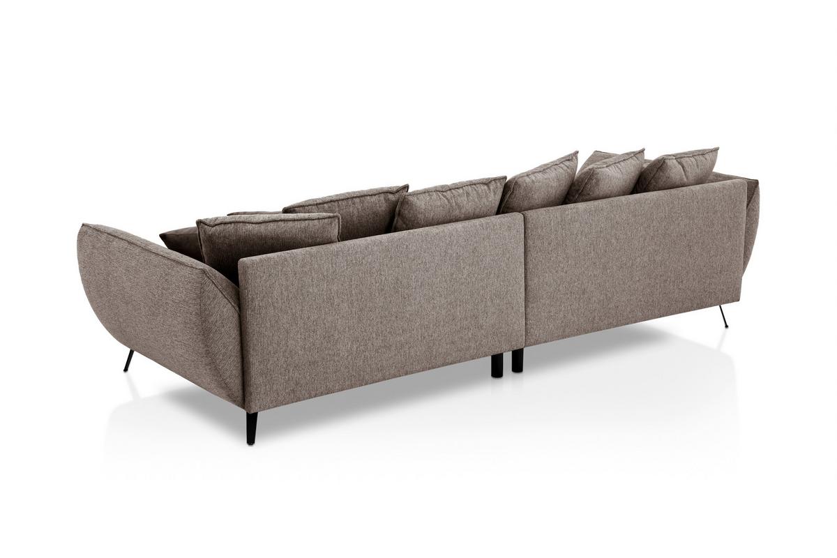 Bigsofa Triton Taupe B: 311 Cm - Taupe/Schwarz, Design, Textil (311/95/130cm) - Livetastic