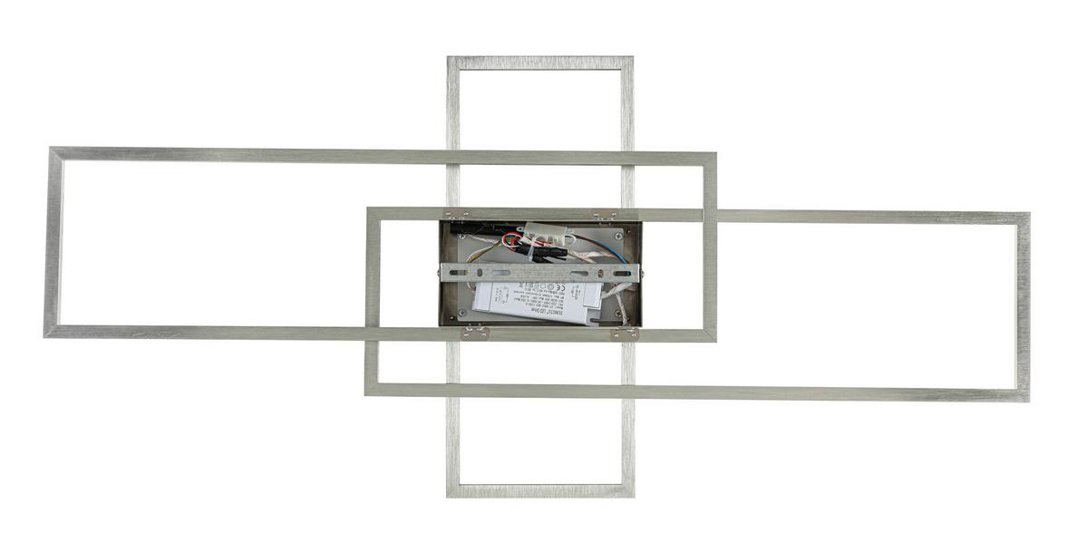 LED-Deckenleuchte Christina - Alufarben/Weiß, Basics, Kunststoff/Metall (45,8/100/6,4cm) - Luca Bessoni