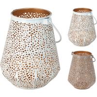 Teelichthalter Anna - Taupe/Weiß, Basics, Metall (12/12/15,5cm)