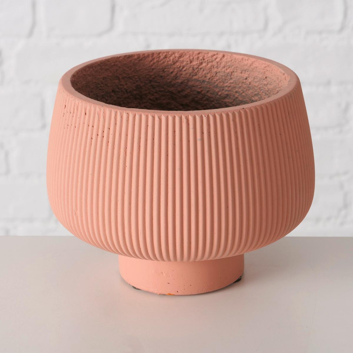 OBAL NA KVĚTINÁČ DORYN I - růžová, Moderní, kámen (15/12cm) - Modern Living