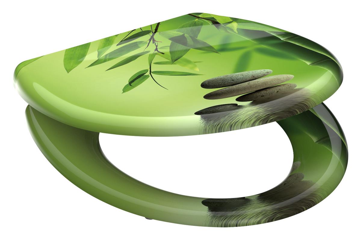 WC-Sitz Duroplast Garden - Grün, MODERN, Kunststoff (37,4/45,3cm)