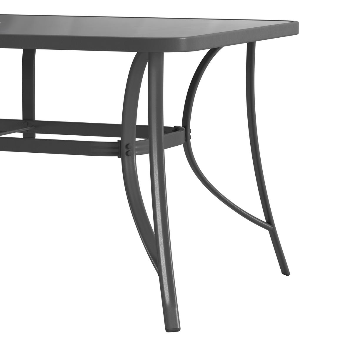 Gartenmöbel Set 8-tlg. Mao Aus Metall/textil/glas - Anthrazit, MODERN, Glas/Textil - Luca Bessoni