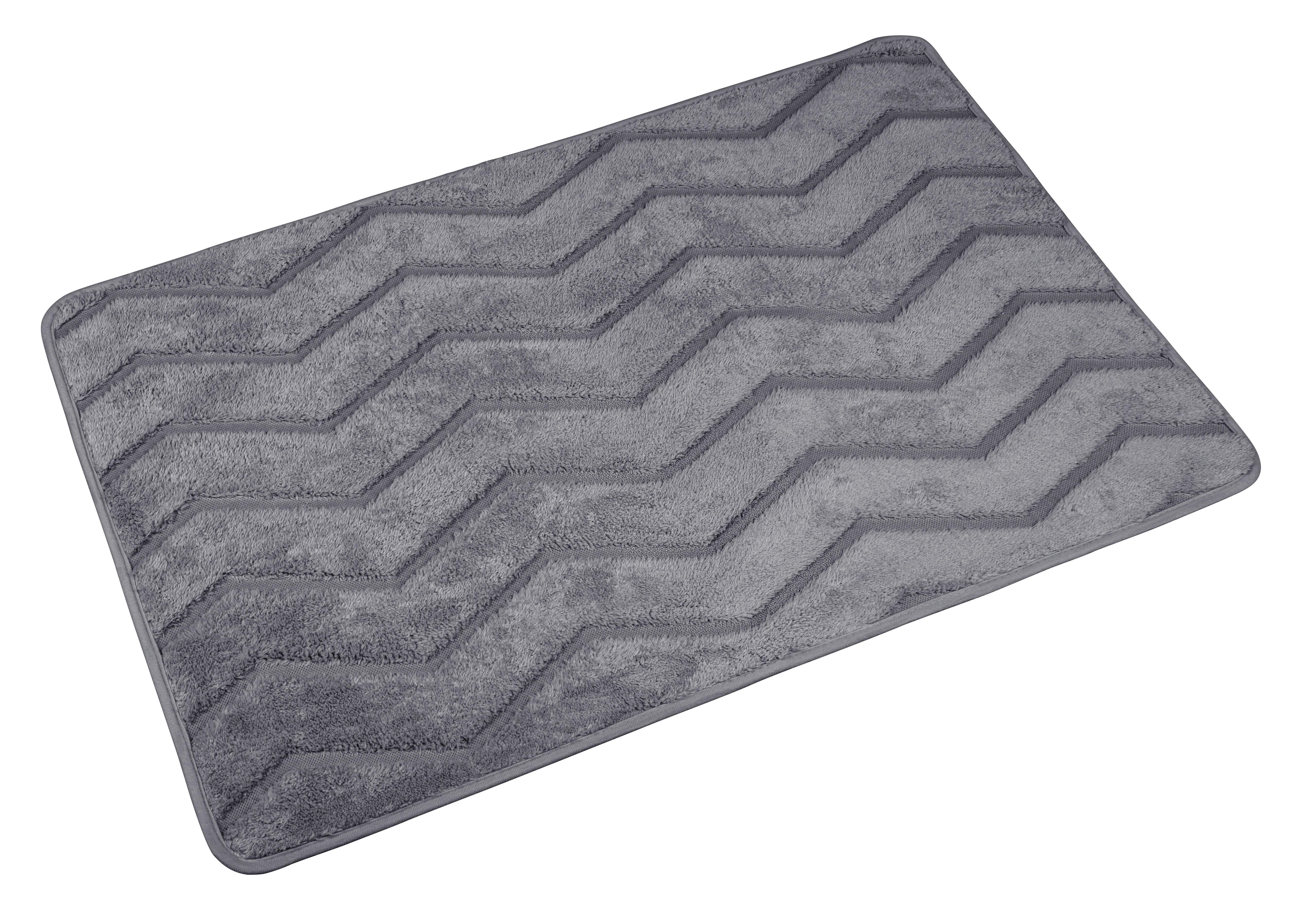 Fürdőszobaszőnyeg Irma Kb. 60/90cm - antracit, Modern, textil (60/90cm) - Luca Bessoni