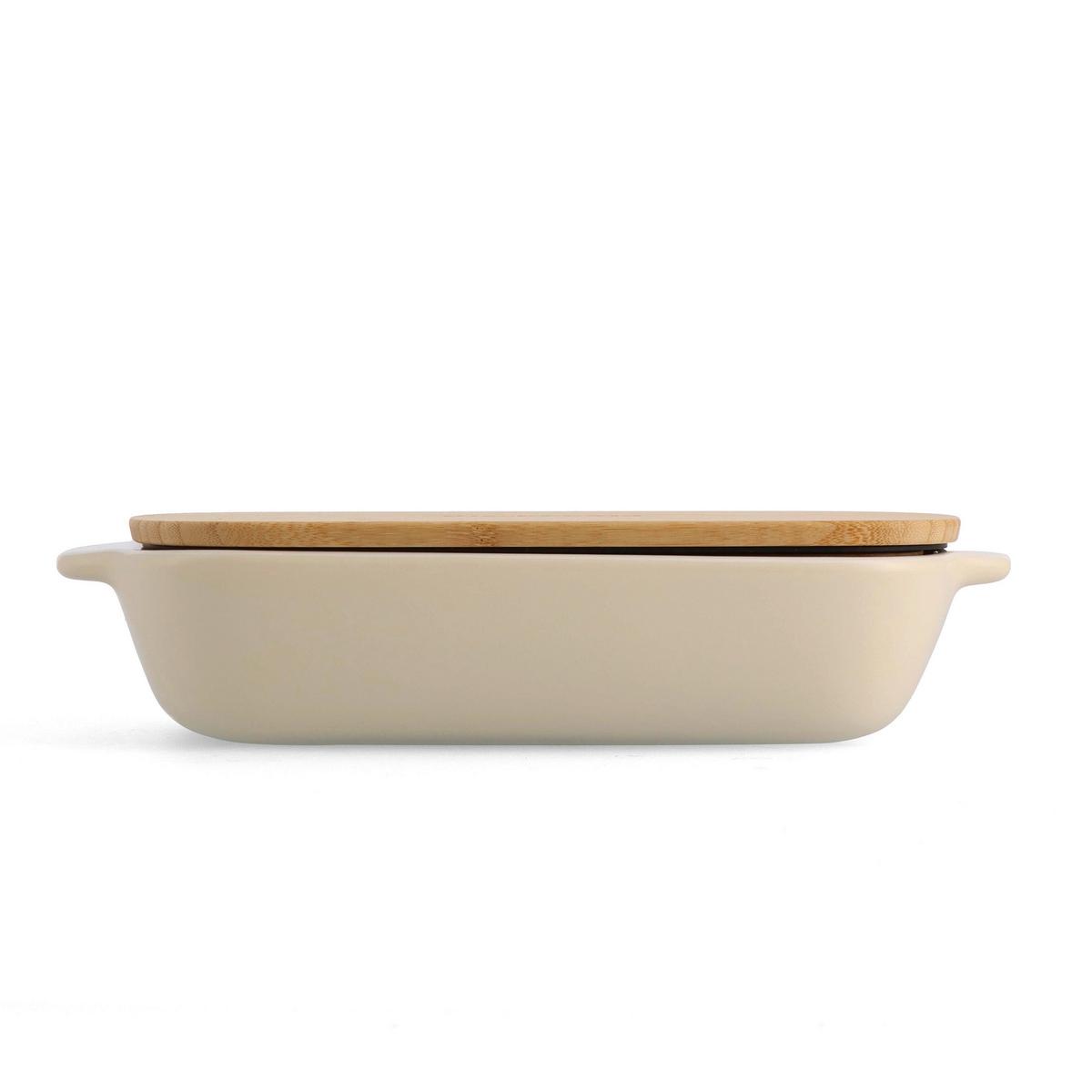 Auflaufform Stoneware Creme/weiß B: 18,8 Cm - Creme/Weiß, Basics, Naturmaterialien/Keramik (18.8cm) - Kitchenaid
