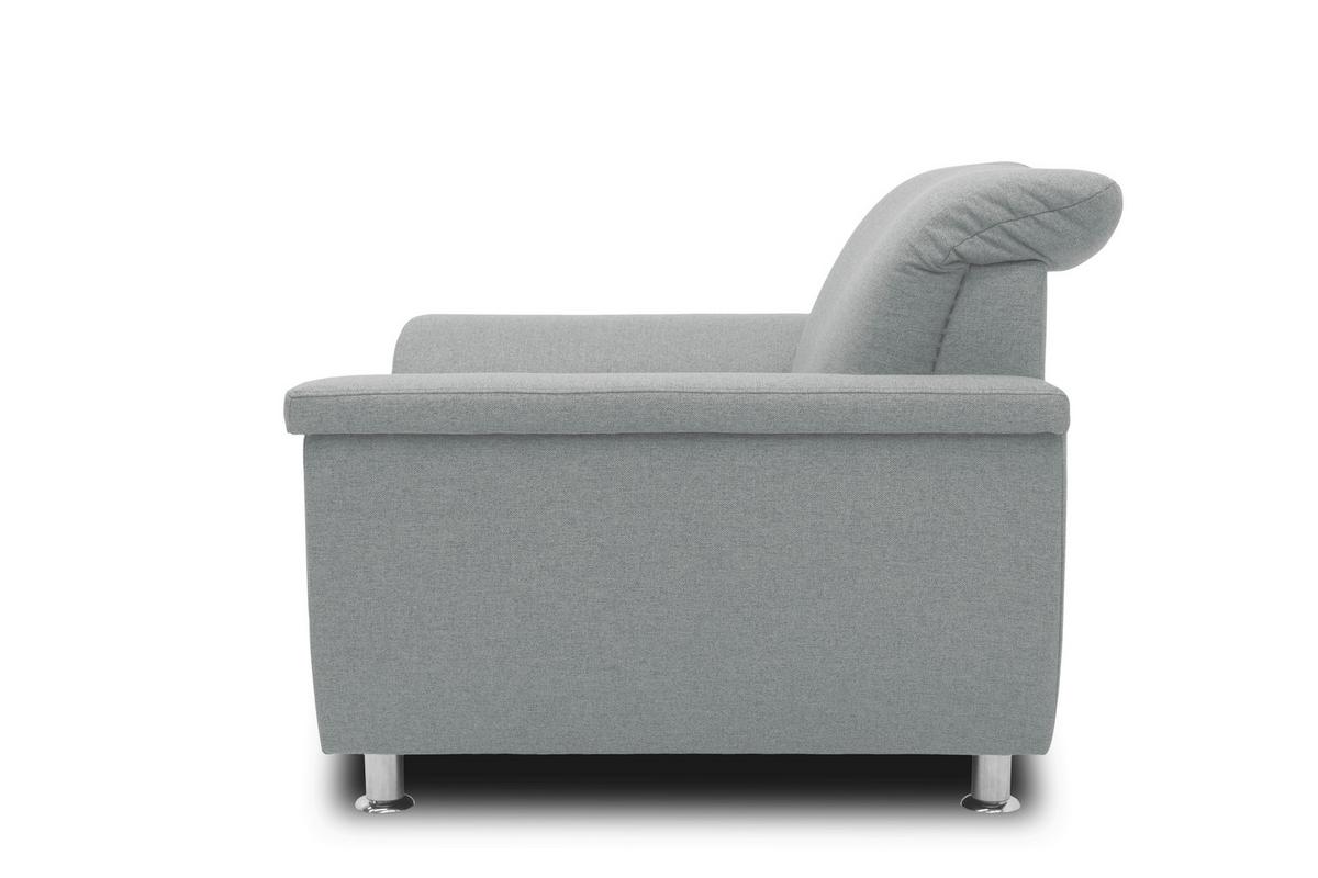 Polstersessel Franzi Grau - Chromfarben/Grau, KONVENTIONELL, Textil (120/81/105cm) - MID.YOU