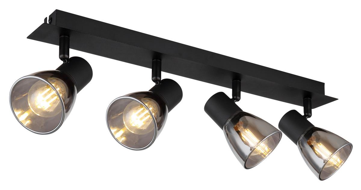 Strahler 54307-4 - Schwarz, Design, Glas/Metall (50/7/15,5cm) - Globo
