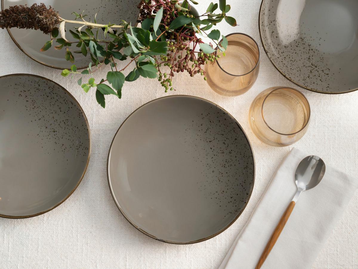 SUPPENTELLERSET 22046 NATURE COLLECTION - Grau, Trend, Keramik (22cm) - Creatable