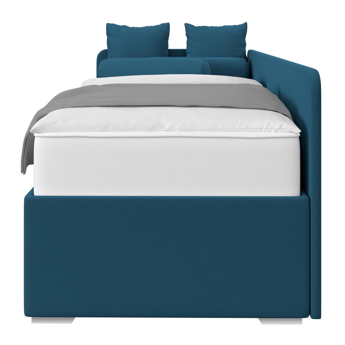 Polsterbett Remi - Chromfarben/Dunkelblau, MODERN, Holz/Textil (90/200cm)