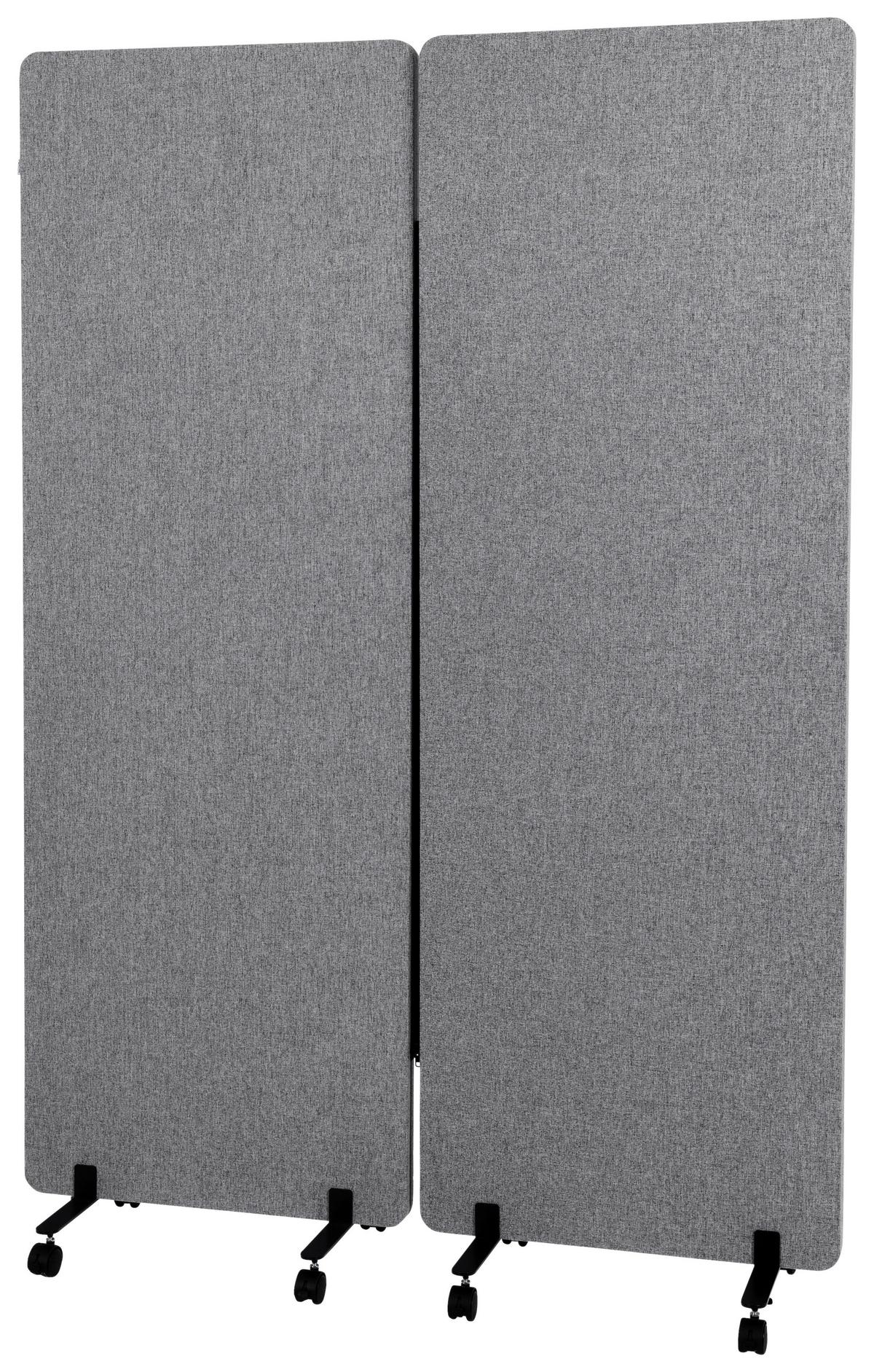 Trennwand Flexmiut - Dunkelgrau, Basics, Kunststoff/Textil (60/177/35cm) - MID.YOU